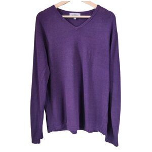 Le Chateau Purple V-Neck Sweater XXL